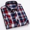 Neu im Hemd 100% Baumwolle Langarmhemden für Herren dünn slim fit formell einfarbiges Hemd karierte Designer-Oberteile Büro elegante Kleidung