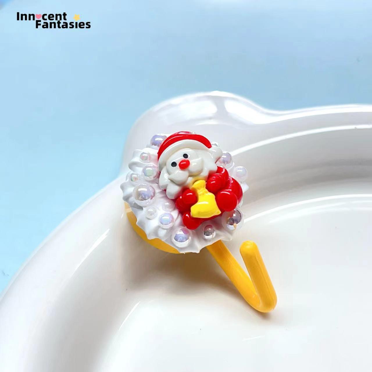 Christmas Series Strong Adhesive Resin Hook - No-Drill Required, Handmade Dopamine Wall Sticker Hook