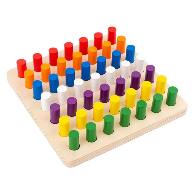 

Small Sticks Educational Wooden Color Sorting Board With Smooth Pegs For Toddlers 3 Years Up 1