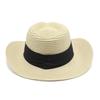 Summer Hat Panama Straw Hat British Top Hat Men'S And Women'S Foldable Sunshade Beach Hat Sunscreen Hat