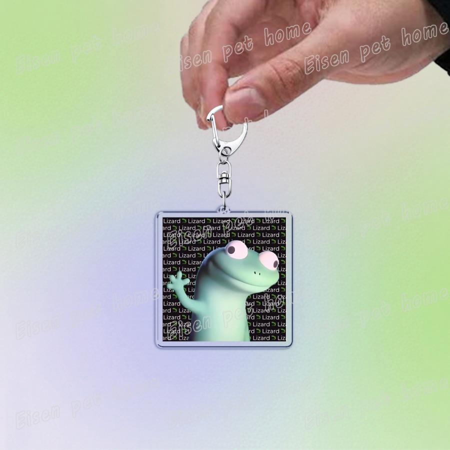 Funny Lizard Lizard Lizard Cute Keychain Llavero Accessories Bag Elio Meme Keychains Keyrings Jewelry Fans Gift
