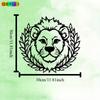 1pc Minimalist Lion Metal Wall Art, Retro Iron Sculpture, Elegant Vintage Mural for Living Room, Durable Kids Gift for Christmas Children's Day