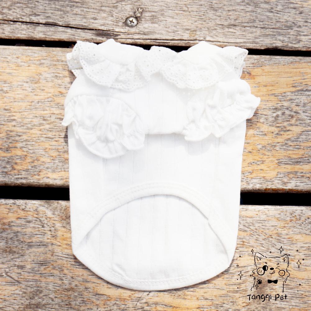 Pet Clothes: Handmade Double Layer Pure Cotton Baby Classic Peter Pan Collar