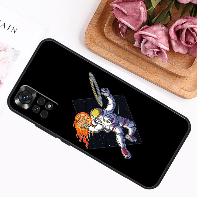 Astronaut Slam Dunk Basketball Hülle Für Xiaomi Redmi Note 14 13 12 11 9 10 Pro 9S 10S 11S 12S Redmi 14C 13C 12C 10C Abdeckung