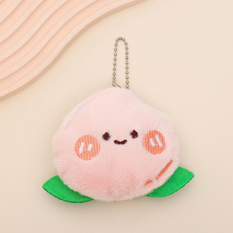 Cute Cartoon Simulation Fruit Plush Toy Keychain Pendant Funny Keyring Exquisite Backpack Decoration Accessories Gifts