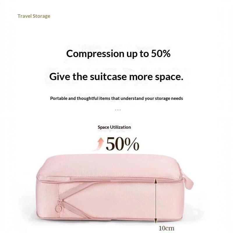 Compressible Travel Packing Cubes 40% Space Saving Water Resistant Organizers Perfect Gift for Frequent Travelers Luggage Packing