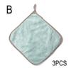 3PCS Kitchen Coral Velvet Dish Towel Rag Non-stick Oil Dish Cloth Double-sided Absorbent Thickening Scouring Pad