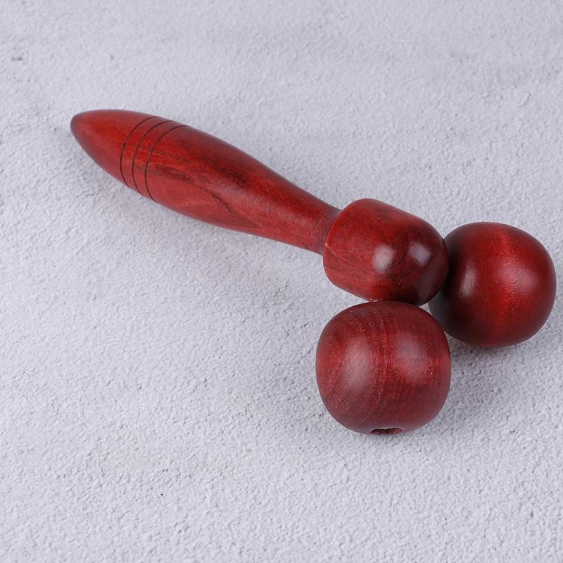 Personalized Roller Massager Wooden Face Massager Facial Massager Double Wheel Pull Wheel Face Massager