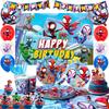 114 Pcs Cartoon Hero Party Supplies, Cartoon Birthday Decorations and Party Tableware Set - Cartoon Hero Decorations Balloons and Cartoon Napkins Etc