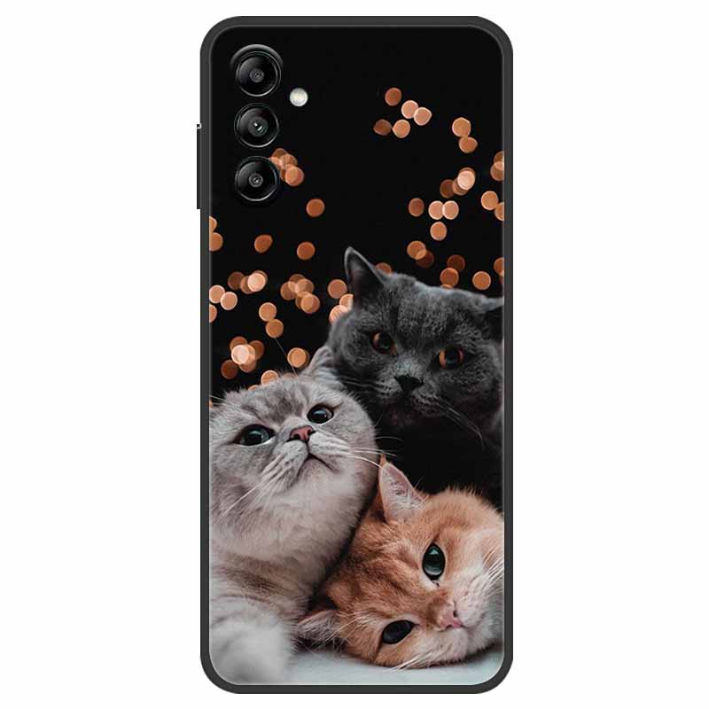 For Samsung Galaxy A14 4G 5G Case Animals TPU Soft Silicone Back Cover Phone Cases for Samsung A15 4G 5G SM-A145F Dog Cat Coque