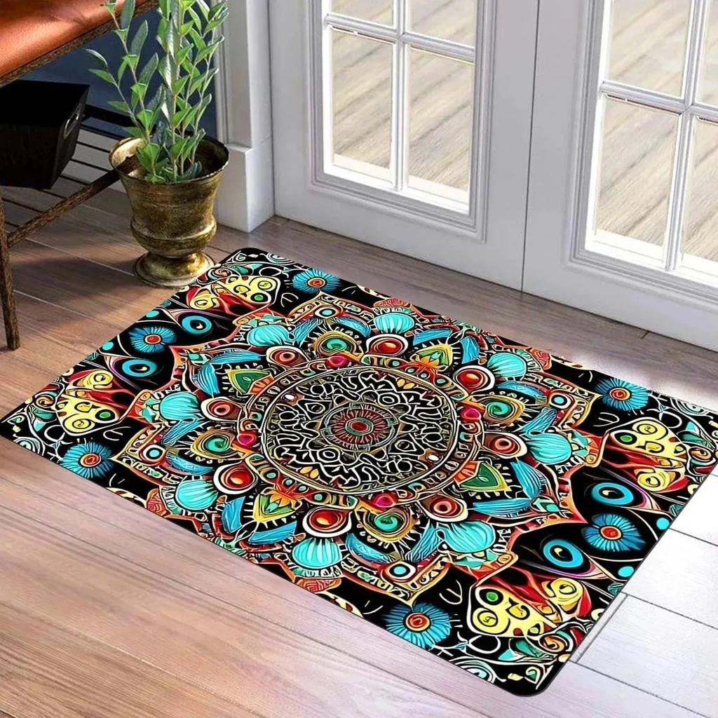 1PC Wolf Pattern Kitchen Rugs Non-Slip Home Door Mats Pop Design Bathroom Rugs Bath Mat Carpet for Home Sink Laundry Decor