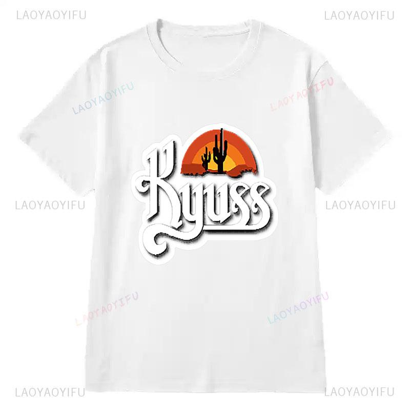 Unisex Women Camiseta Kyuss Bandas De Rock Art T Shirt Polyester Cheap Short Sleeve New in Tee&tops Hip Hop Streetwear Vintage Top