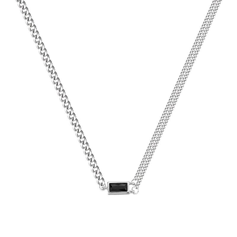 2021 Women's Square Plate S925 Silver Retro Clavicle Necklace - Trendy Summer Choker