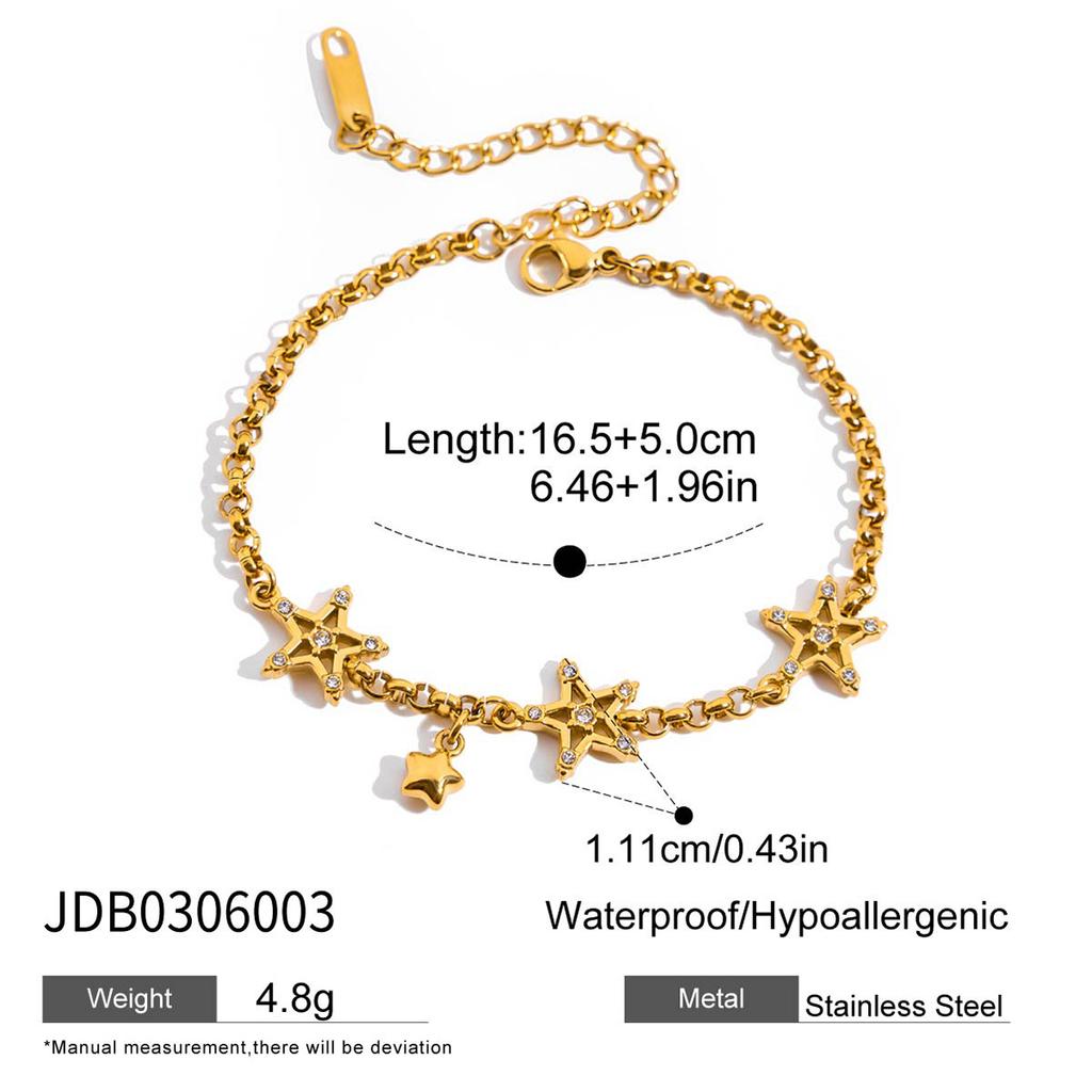 Stainless Steel Zirconia Bracelet - Luxurious High-end Appearance Level Titanium Steel Jewelry Piece