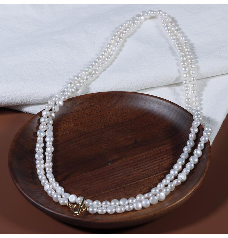 120cm Irregular Baroque Vintage Natural Freshwater Pearl Sweater Chain Multiple Wearing Methods Baroque Pearl Necklace Long