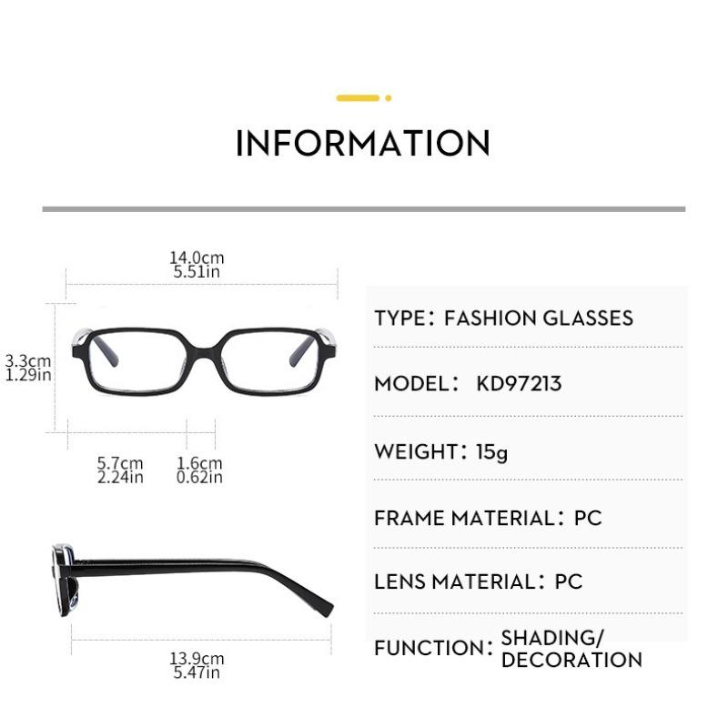 Fashion Retro Small Rectangular Frame Anti Blue Light Glasses for Women Ins Simple Commuting Computer Eye Eyeglass Frame