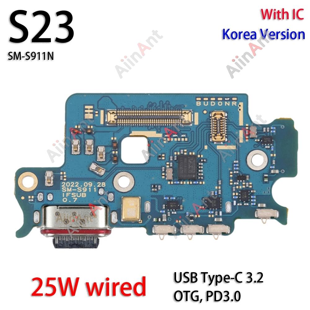 USB Board Dock Charger Connector Port Flex Cable For Samsung Galaxy Korea S25 S24 S23 S22 S21 S20 Plus Ultra G991N S931N Korea