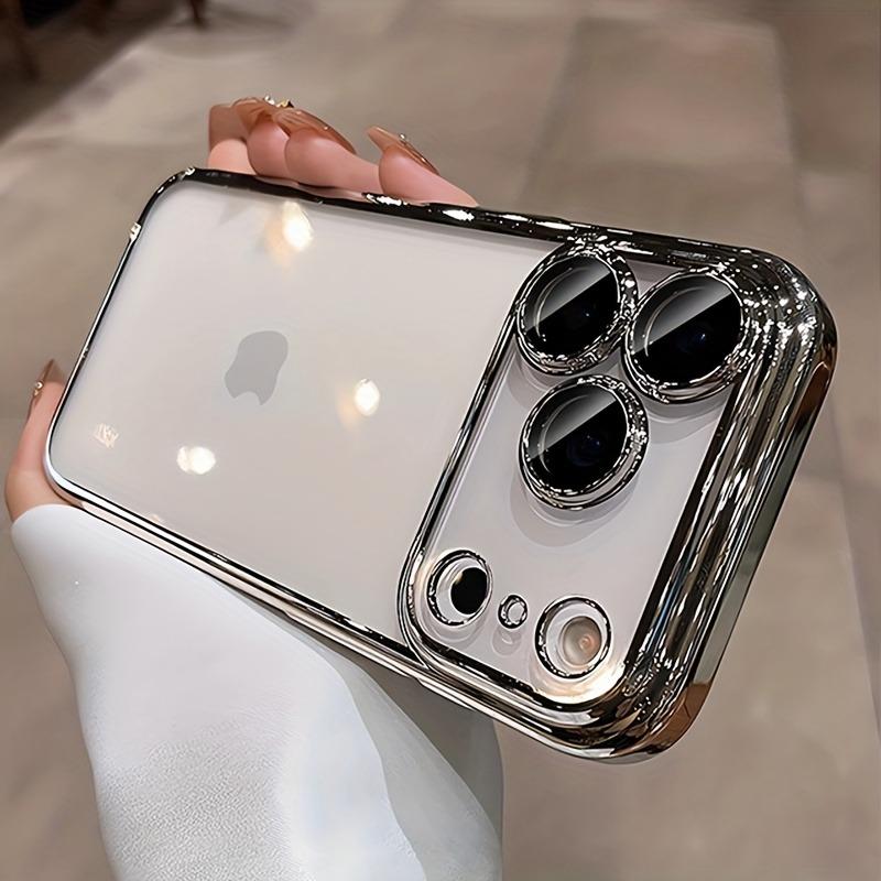 Luxury Transparent Plating Bumper Case For iPhone 17 16 15 14 13 Pro Max 17Pro Air Camera Lens Protection Clear Shockproof Cover