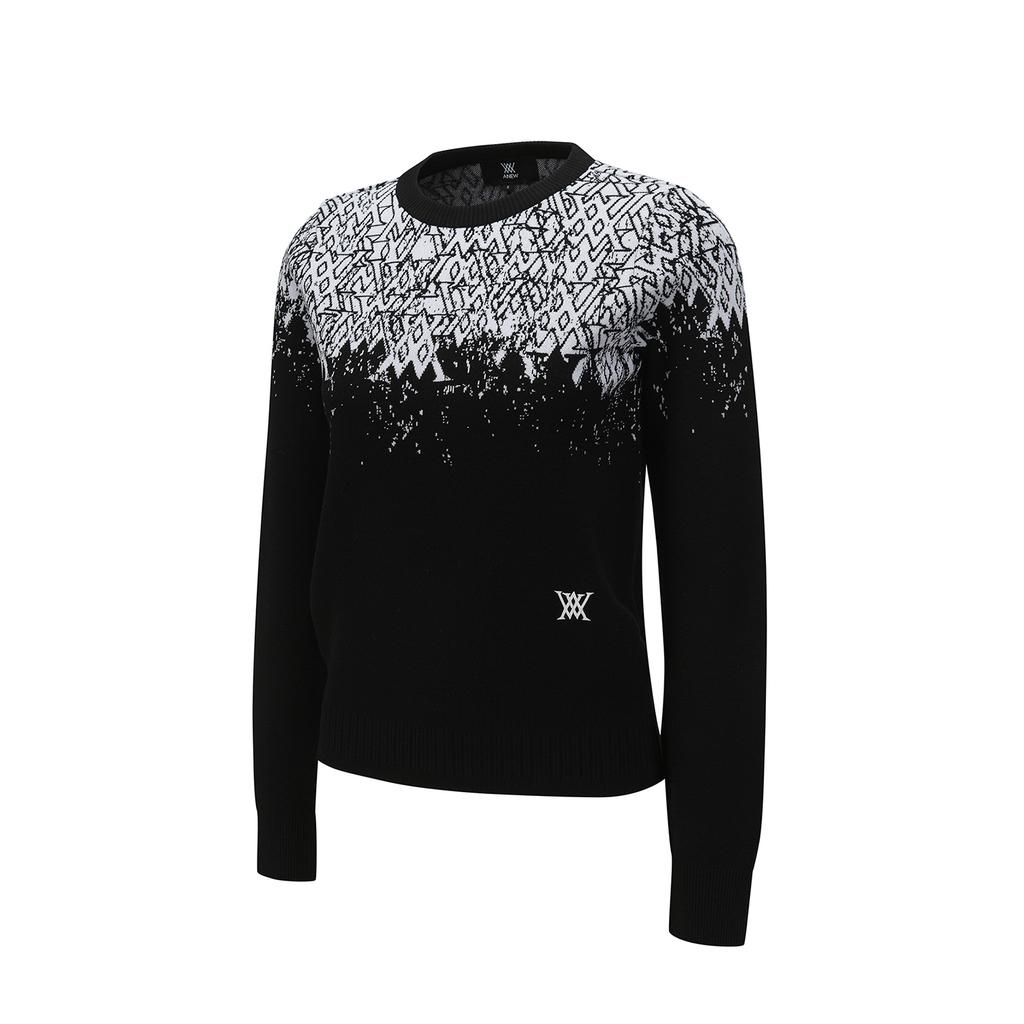ANEW GOLF Women Sp Gradation Pattern Sweater_Bk