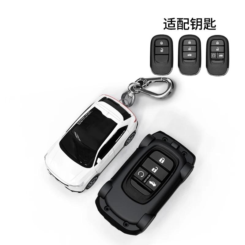For Honda Xrv  Car Model Key Case For 3 4 5 6 Button For Civic Accord Hrv Pilot Crv Remore Key Cover Keychain Accessories