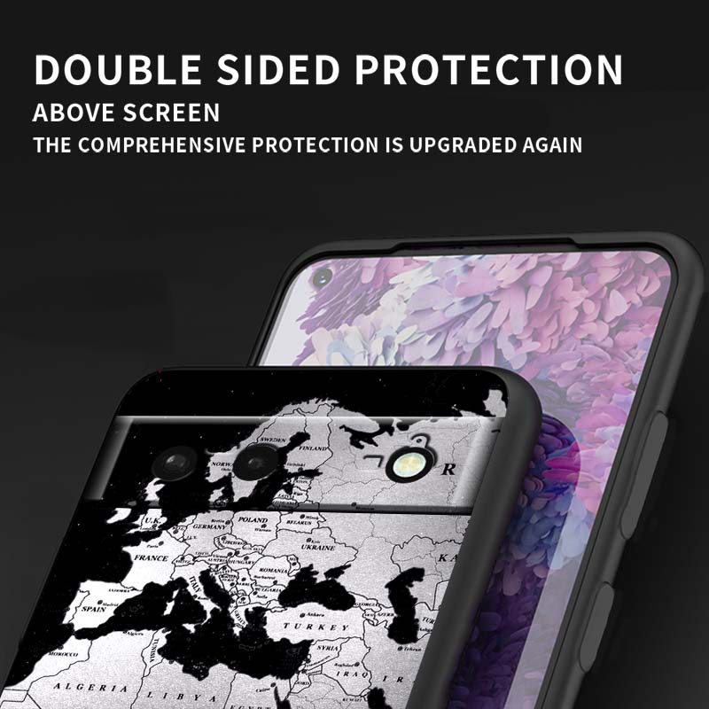 Moderne Flugzeugmuster Handyhülle Für Google Pixel 10 9a 9 8A 8 7 7A 6 6A Pro XL 2024 5G Schwarz Weiches TPU Silikon