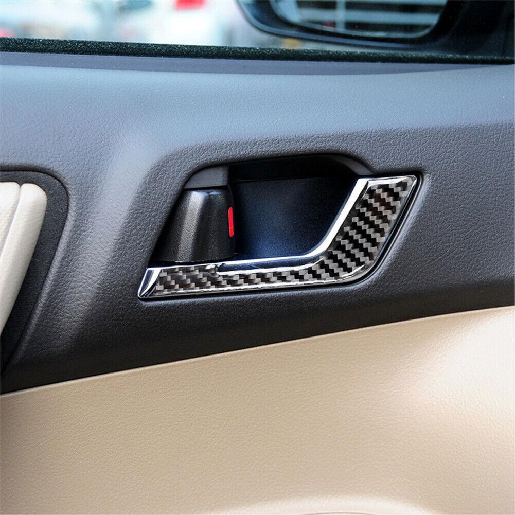 4Pcs Carbon Fiber Interior Door Handle Inner Cover Trim For Toyota Highlander