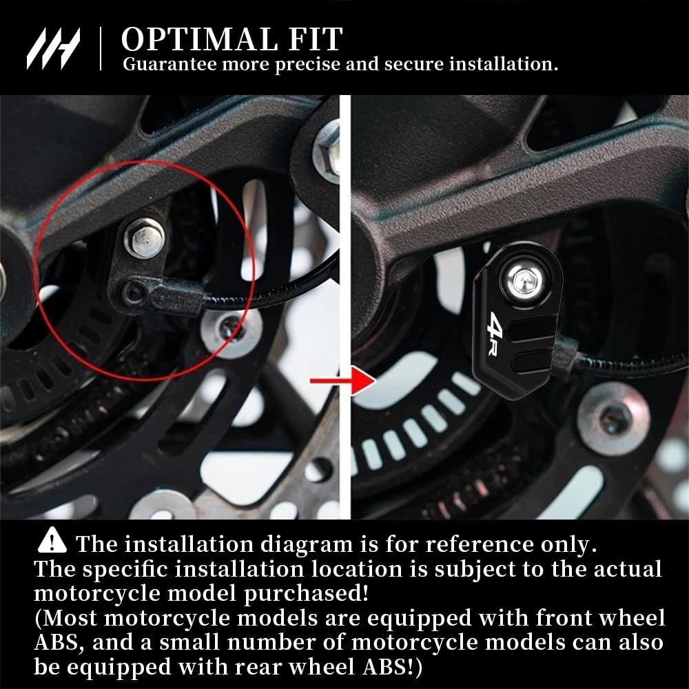 MotHeart Motorcycle ABS Sensor Guard Compatible with Ninja ZX-4RR 2023-2025