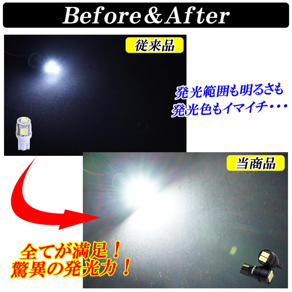 RAV4 50 Series Door Mirror Welcome Light T10 LED Explosive Light Position White 2 Pieces