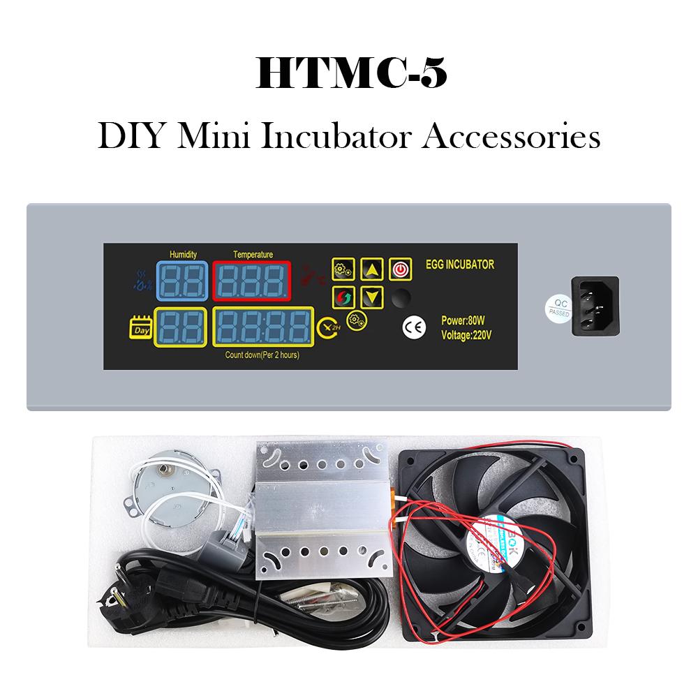 

HTMC-Five Автоматический контроллер инкубатора DIY Система поддержания постоянной температуры и влажности Вентилятор Мотор Аксессуар Прочный