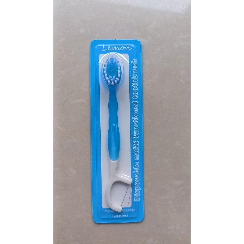 

Одноразовая мини-зубная щетка Fresh Beads для путешествий, 5-в-1, с предварительно прикрепленной мини-щеткой, нитью для зубов, зубочисткой, скребком для языка, портативная зубная щетка со свежими бусинами 1pc Individually Packaged Mint Flavor разноцветный