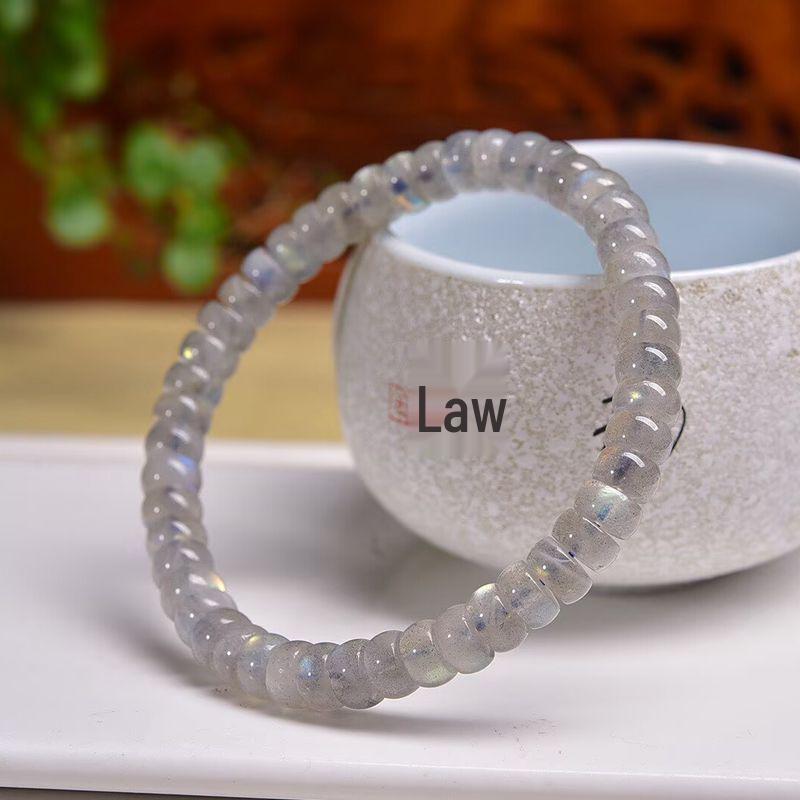 Natural Grey Moonstone Straight Cut Bracelet - Soft, Fashionable, and Beautifully Colored DIY Jewelry for Women