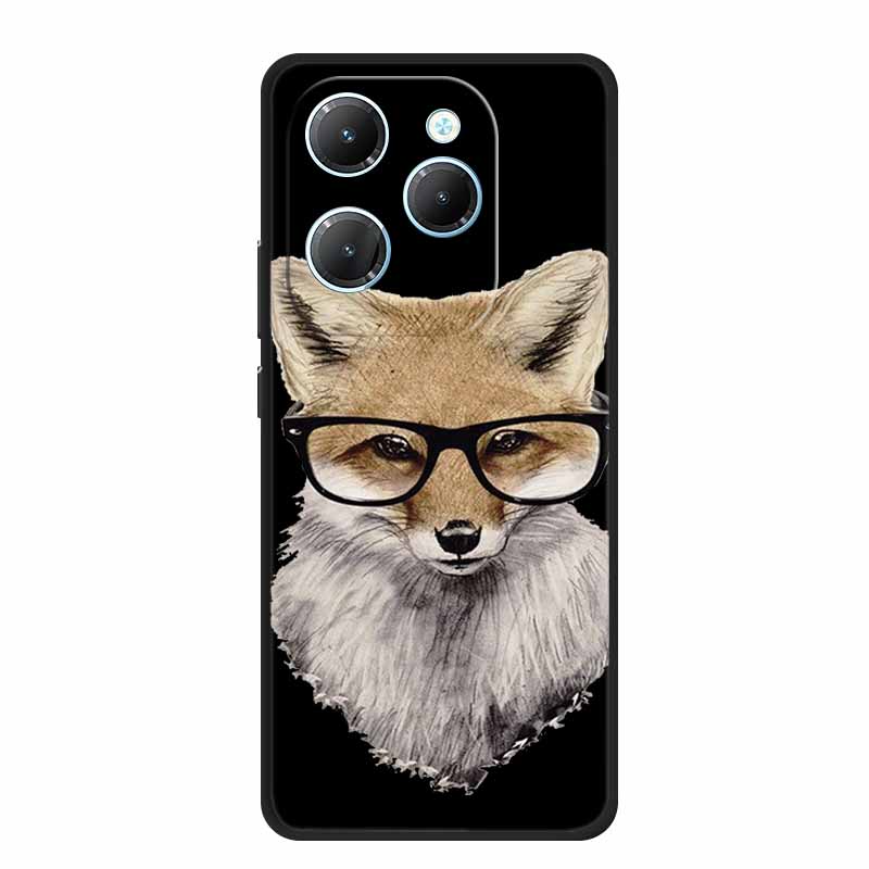 For Infinix Hot 40 Pro Case Hot40 Pro Black Silicone Soft Phone Case For Infinix Hot 40 Pro Back Cover Case 6.78" Cute Cartoon