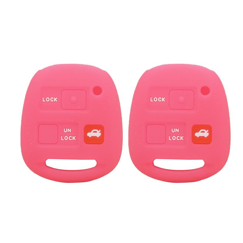 Cocolockey Silicone Car Key Cover Case Shell Fob Fit For Lexus For Toyota Remote Key Holder 3 Buttons Protector Car Accessory