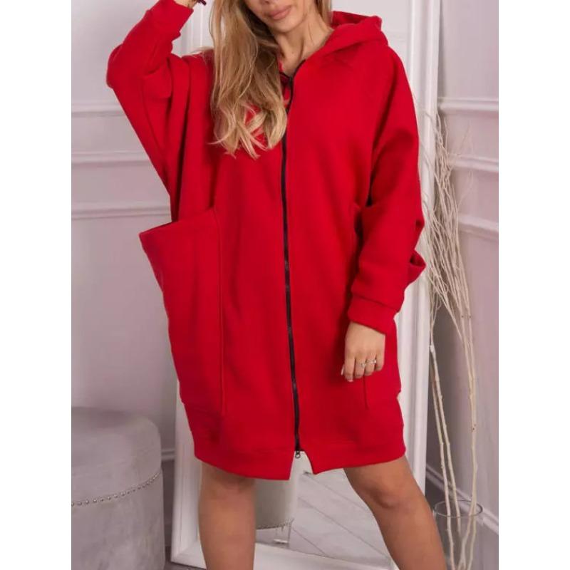 IHUASU Giacche e cappotti a maniche lunghe autunnali e invernali con stampa a tinta unita casual vintage da donna