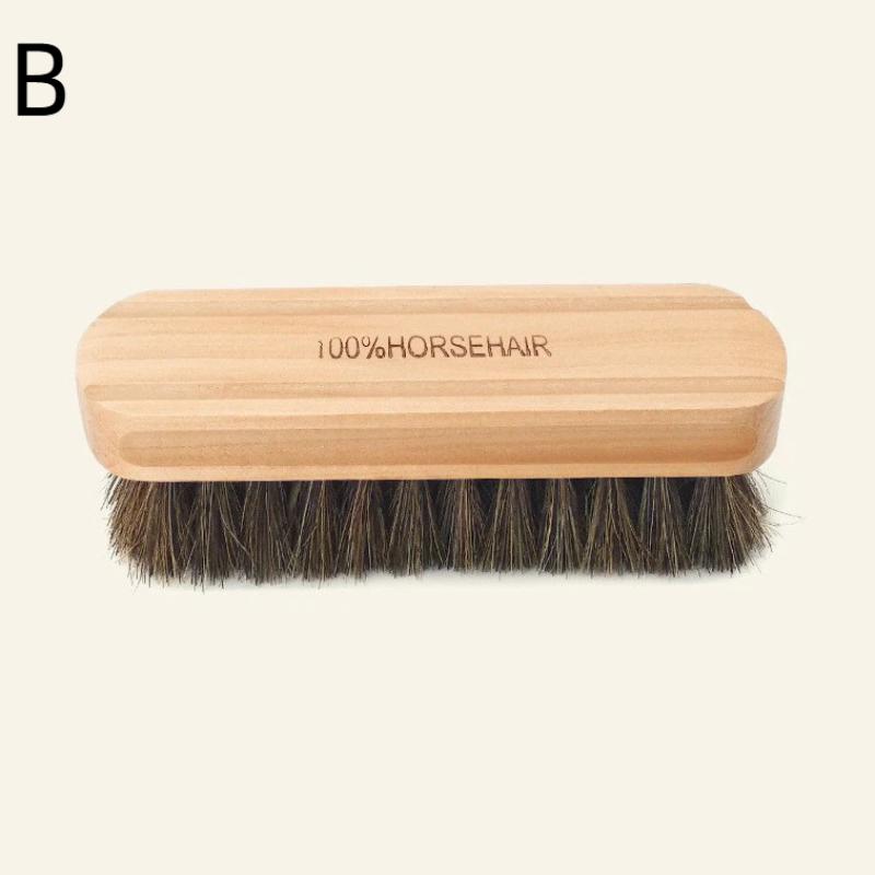 

Genuine Horsehair Wooden Brush Car Detailing Polishing Buffing Brush Seat Handle Dashboard Roof Cleaning Premium Car Wash Brush B