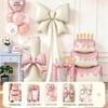 Princess First Birthday Decor Set: Cake, Balloons, Bow & Scene Props