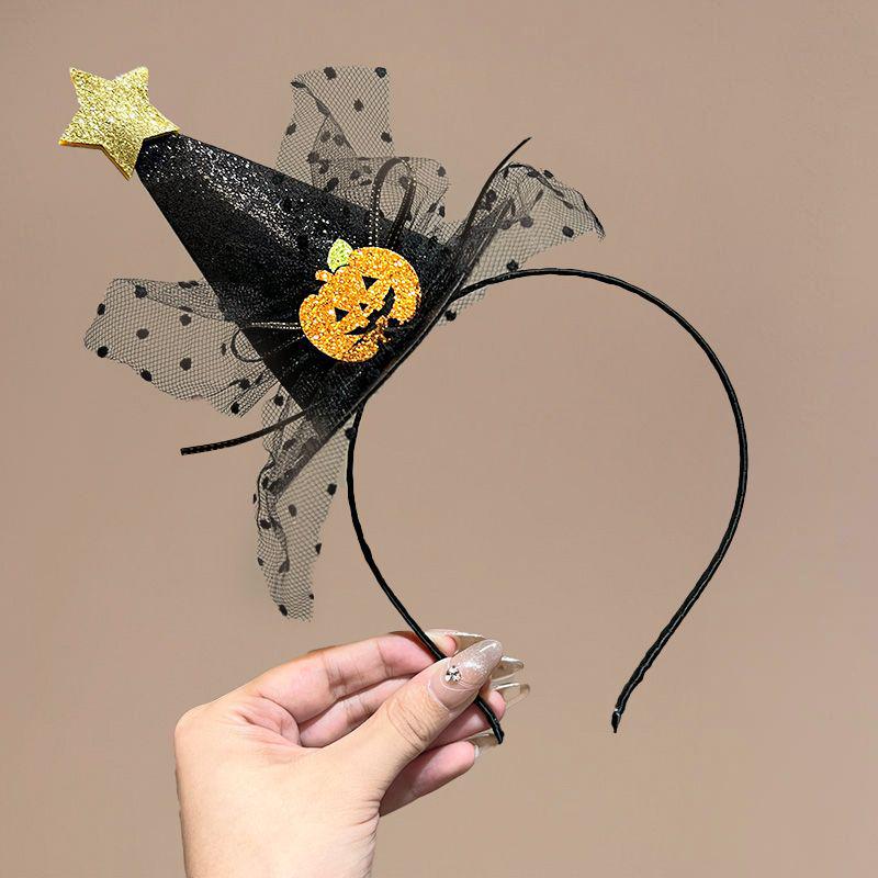 Kids' Halloween Ghost & Witch Hat Hairband - Cute & Funny Hair Accessory