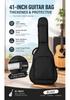 41-inch Ebony Black Thickened Oxford Guitar Case Double-Shoulder Shockproof Storage Bag