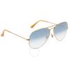 Ray Ban Aviator Gradient Light Blue Gradient Unisex Sunglasses Rb3025 001 3f 62