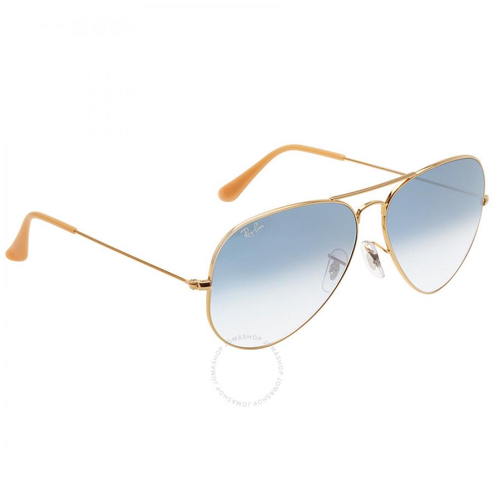 Ray Ban Aviator Gradient Light Blue Gradient Unisex Sunglasses Rb3025 001 3f 62