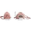 Small Animal Carrier Bag Portable Pet Shoulder Bag for Hamster Sugar Glider Rat Guinea Pig - Breathable Outdoor Travel Carrier