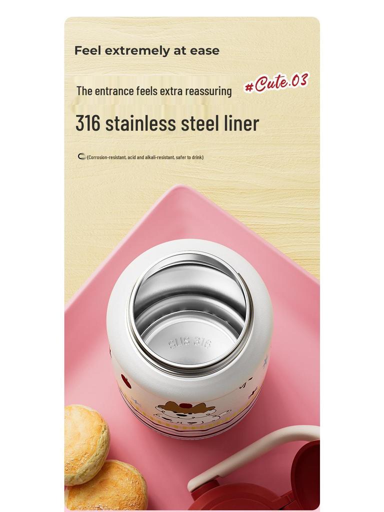 520ml Cute Insulated Straw Cup