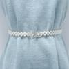 Stylish Beaded Elastic Waist Belt Designed For Women With Large Pearls Rhinestones And
