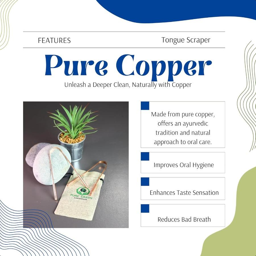 

Скребок для языка из чистой меди для взрослых и прочный медный скребок для языка, жесткий скребок, уход за полостью рта, дорожный скребок для языка, аюрведический United States