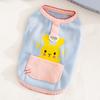 Cat clothes Cartoon pocket vest Spring and summer thin breathable bipeg blue cat kitten puppy pet clothes