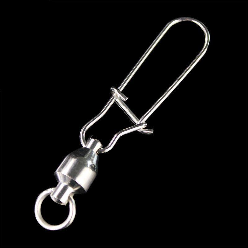 Premium Stainless Steel Ball Bearing Fishing Swivel With Secure Lock Snap Set