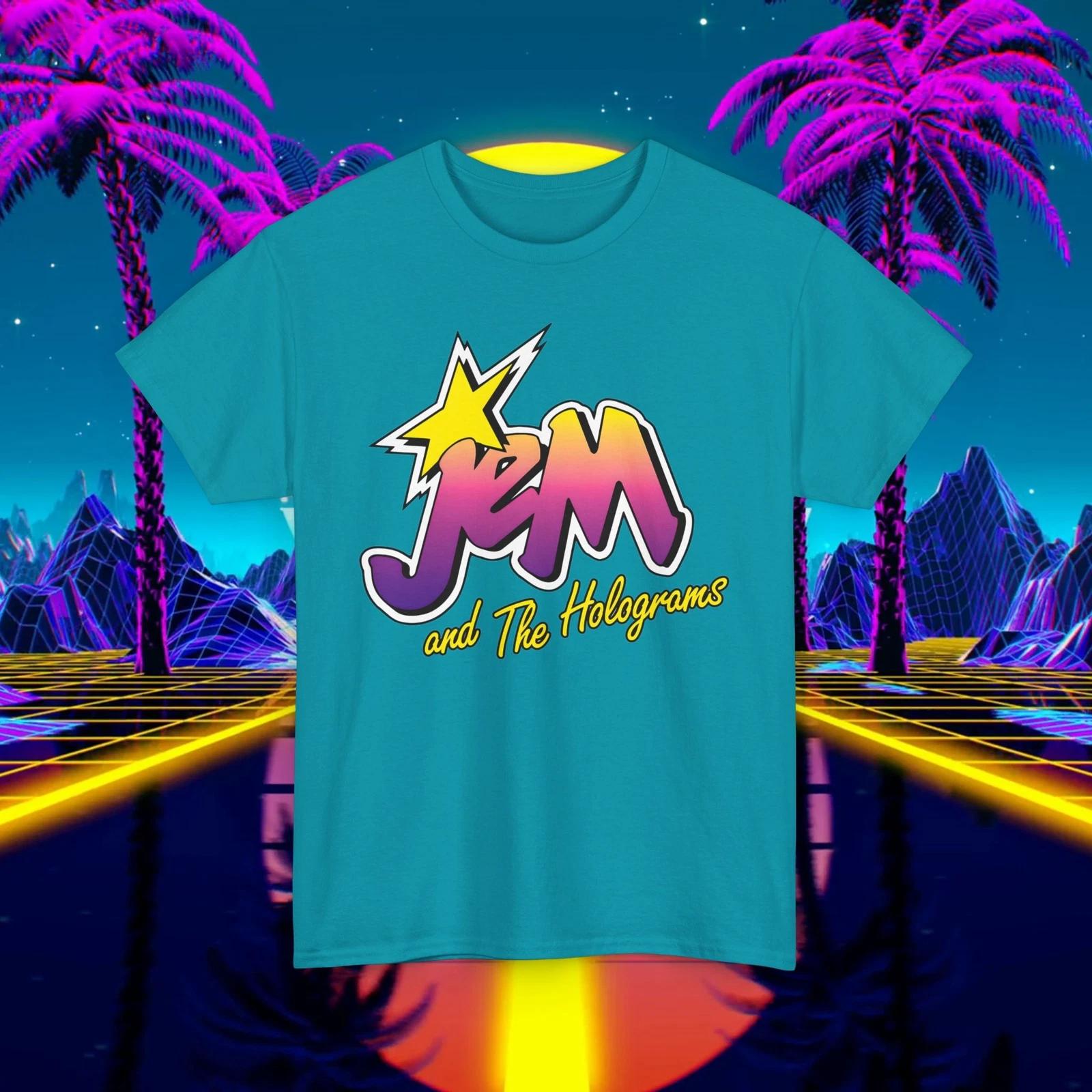 Custom Jem and the Holograms Logo T-Shirt 80s Vintage Unisex Tee Men Women doll S