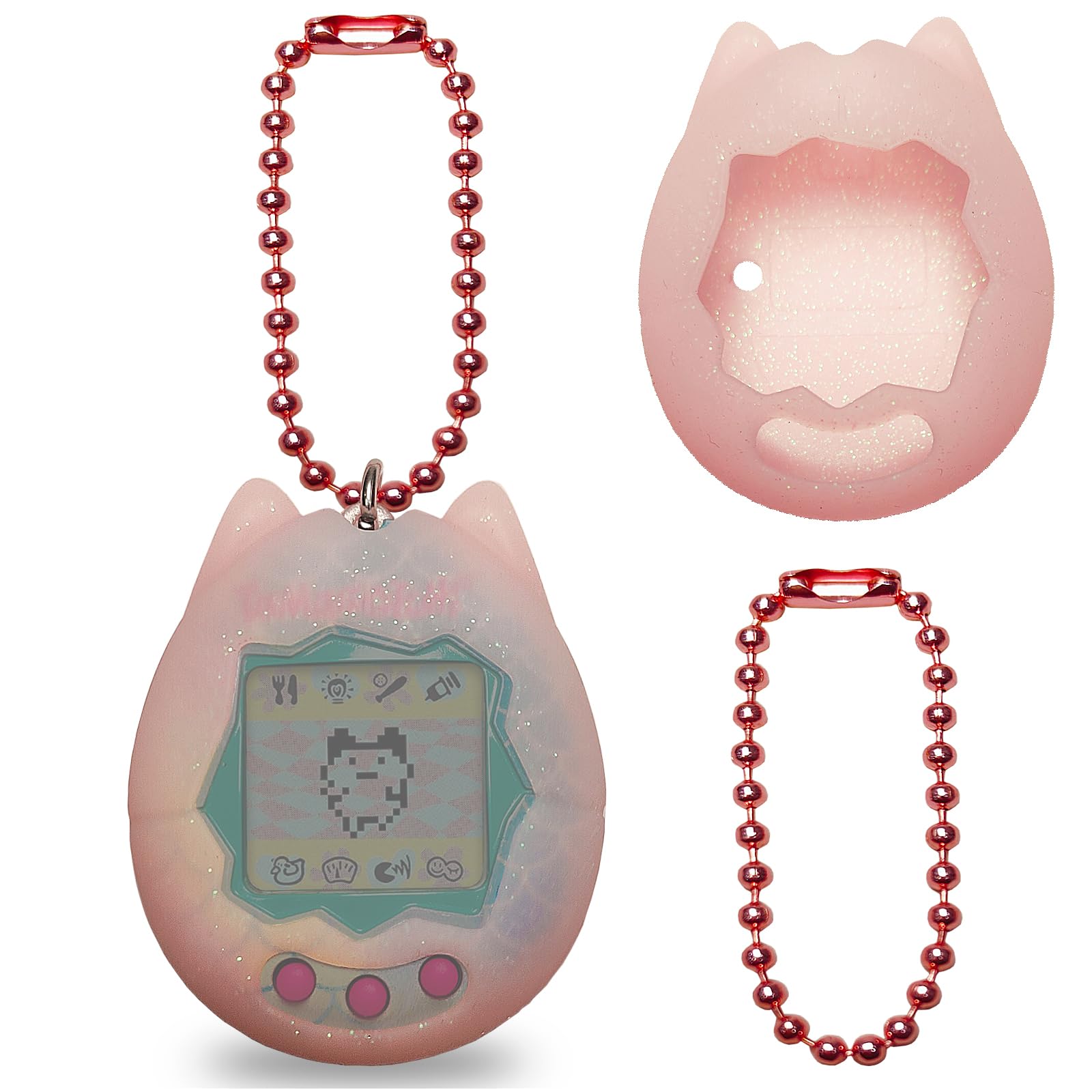 

BCWXION Silicone Cover Case Replacement for Tamagotchi Original Interactive Virtual Screen Protector Case and Screen for Tamagotchi Original рожевий