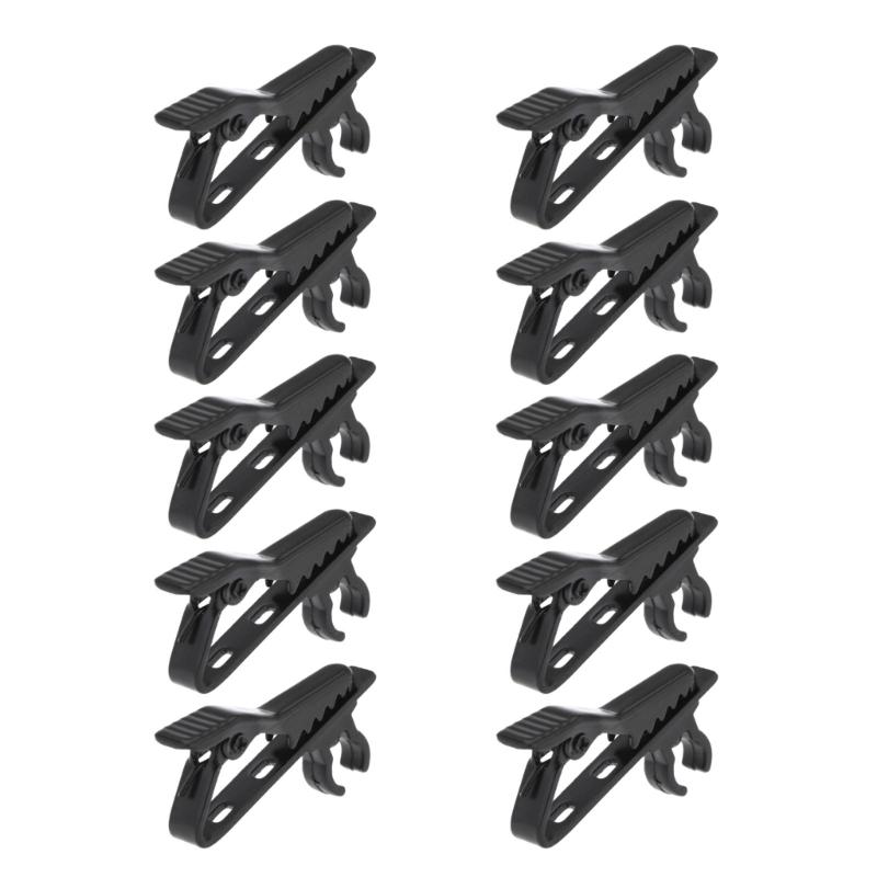 3/5/10Pcs Lavalier Microphone Clip Mic Lapel Collar Clamp Mount Microphone Accessories Kit for Video Conferences