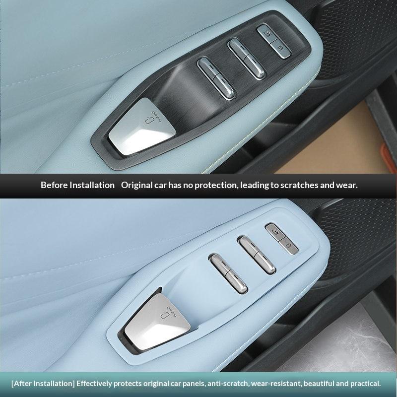 For Changan Deepal S05 Car Door Lifting Window Control Button Protective Pad Silicone Scratch Resistant Interior Accessories
